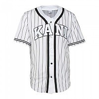[해외]KARL KANI Serif Pinstripe Baseball 반팔 V넥 티셔츠 140521718 White
