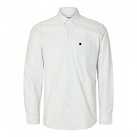 [해외]SELECTED Reg-Dan Oxford 긴팔 셔츠 140557389 Skyway / Stripes White