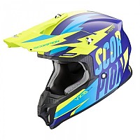[해외]SCORPION 모토크로스 헬멧 VX-16 EVO AIR Slanter 9140482096 Blue / Neon Yellow
