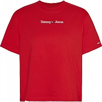 [해외]타미 진 Classic Serif 라인ar 티셔츠 140562627 Deep Crimson