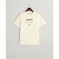 [해외]간트 로고 Script Printed 반팔 티셔츠 140565913 Cream