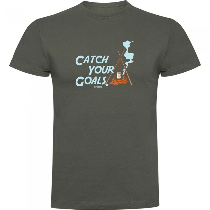 [해외]KRUSKIS Catch Your Goals 반팔 티셔츠 4140578483 Dark Army Green