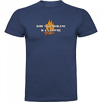 [해외]KRUSKIS Burn Your 프로blems 반팔 티셔츠 4140578254 Denim Blue