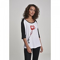 [해외]MISTER TEE Pitol Heart Raglan 3/4 소매 티셔츠 138674649 White / Black