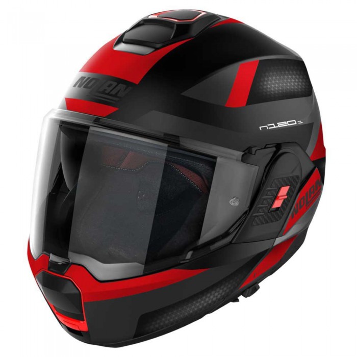 [해외]놀란 N120-1 Subway N-COM 컨버터블 헬멧 9140469177 Flat Black / Red