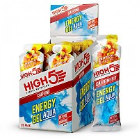 [해외]HIGH5 에너지 젤 상자 Aqua Caffeine 66g 20 단위 열렬한 12140594970 White / Blue