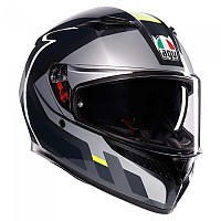 [해외]AGV K3 풀 페이스 헬멧 9140462502 Shade Grey / Yellow Fluo