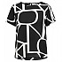 [해외]ONLY CARMAKOMA Vica 반팔 티셔츠 140297697 Black / Aop Maritime Great Logo