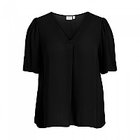[해외]VILA EVOKED Lucia 3/4 소매 입력 목 티셔츠 140557520 Black
