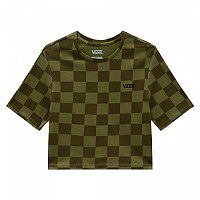[해외]반스 Checker Crop II 반팔 티셔츠 140603261 Olivine