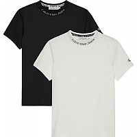 [해외]캘빈클라인 JEANS 반팔 티셔츠 Intarsia 2 Pa 2 단위 15140162851 Bright White / Ck Black