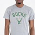 [해외]뉴에라 NBA Regular Milwakee Bucks 반팔 티셔츠 139860633 Grey Med