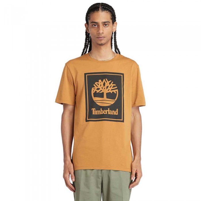 [해외]팀버랜드 Stack 로고 반팔 티셔츠 140594707 Wheat Boot / Black