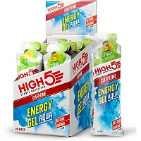[해외]HIGH5 에너지 젤 상자 Aqua Caffeine 66g 20 단위 감귤류 3140594969 White / Blue