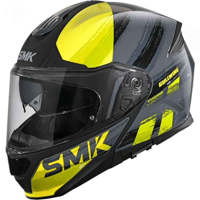 [해외]SMK Gullwing Tourleader ECE 22.06 모듈형 헬멧 9140668489 Matt Black / Yellow