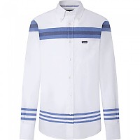 [해외]FA?ONNABLE 긴 소매 셔츠 Larg Bands 140474924 White / Blue