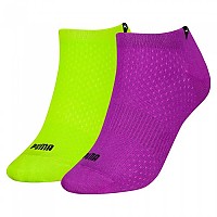 [해외]푸마 Mesh Sneaker 양말 2 단위 140626769 Purple / Lime Combo