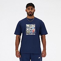 [해외]뉴발란스 반소매 티셔츠 Hoops Graphic 140541499 NB Navy