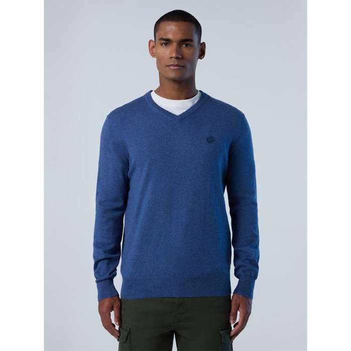 [해외]NORTH SAILS 브이넥 스웨터 12GG Knitwear 140627604 Denim Blue Melange