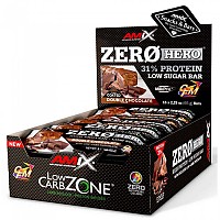[해외]AMIX 프로틴 바 박스 더블 초콜릿 Low Carb ZeroHero 65g 15 단위 14140605031