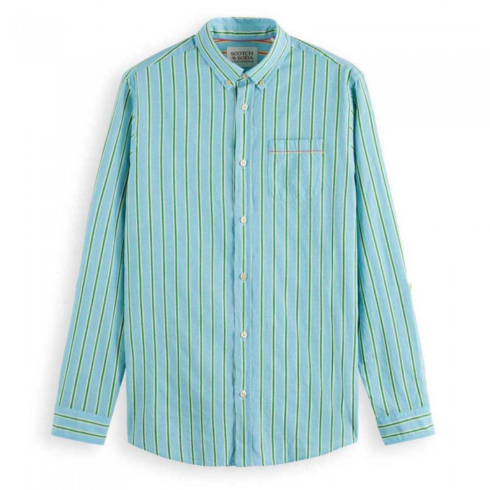 [해외]SCOTCH & SODA Dobby 긴팔 셔츠 140616733 Blue Stripe
