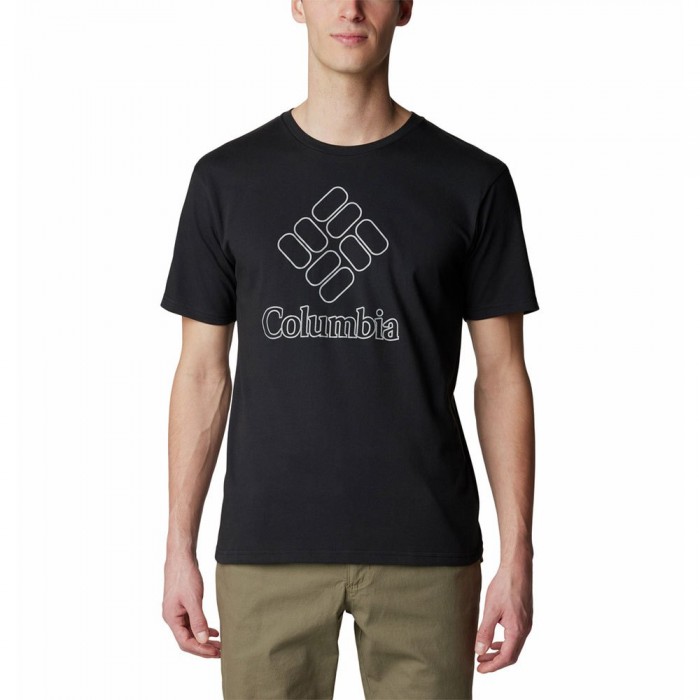 [해외]컬럼비아 Pacific Crossing™ II 반팔 티셔츠 4140574824 Black CSC Stacked Outlined - Reflective