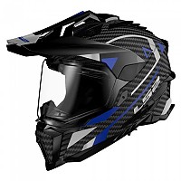 [해외]LS2 MX701 Explorer Carbon Advanture 풀페이스 헬멧 9140764390 Blue