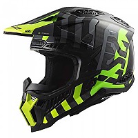 [해외]LS2 모토크로스 헬멧 MX703 Carbon X-포스 Barrier 9140764400 High vision Yellow / Green