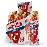 [해외]HIGH5 에너지 젤 상자 Electrolyte 60g 20 단위 열렬한 7140594984 White / Red