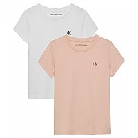 [해외]캘빈클라인 JEANS 티셔츠 Slim Monogram 2 단위 15140615335 Bright White / Sepia Rose