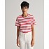 [해외]간트 Striped 반팔 티셔츠 140657730 Bright Red