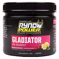 [해외]RYNO POWER Gladiator Strawberry Lemonade Pre-Workout Drink Mix 150gr 7140663845 Black