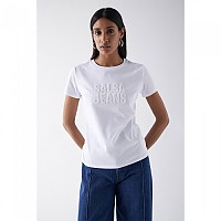 [해외]SALSA JEANS Embroidered 로고 반팔 티셔츠 140634376 White