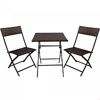 [해외]AKTIVE 테이블 및 의자 세트 2 6139461683 Brown