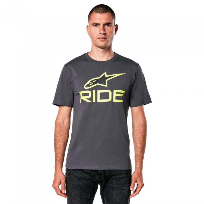 [해외]알파인스타 Ride 4.0 CSF 반팔 티셔츠 1140566201 Charcoal Black / Lime / Black