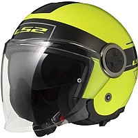 [해외]LS2 오픈 페이스 헬멧 OF620 Classy Classic 9140764447 Black / High Vision Yellow