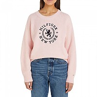 [해외]타미힐피거 크루 넥 스웨터 Crest Graphic Co 140925171 Whimsy Pink