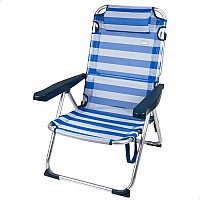 [해외]AKTIVE 해변과 라운지 의자 2 1 1 쿠션이 있는 접이식 줄무늬 6140581850 Multicolor