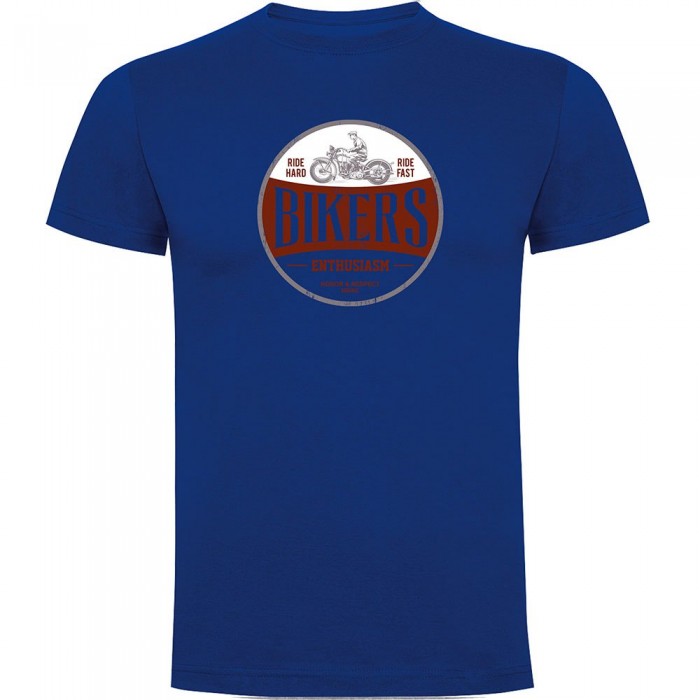 [해외]KRUSKIS 반소매 티셔츠 Bikers Enthusiasm 9140965613 Royal Blue