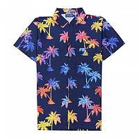 [해외]HAPPY BAY The colorful palms 반팔 셔츠 14140949252 Navy