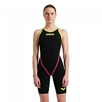 [해외]아레나 오픈백 대회 수영복 한정판 파워skin Carbon 코어 FX 6140888126 Black / Fluo Yellow