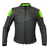 [해외]BERIK Classic Racer 가죽 재킷 9140804346 Black / Green