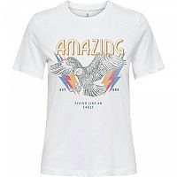 [해외]ONLY Henny Life Reg 반팔 티셔츠 140861284 Bright White / Print Amazing Eagle