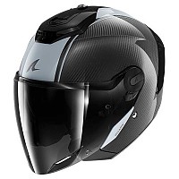 [해외]샤크 RS Jet Carbon Blank 오픈 페이스 헬멧 9140516582 Glossy / Carbon / Silver