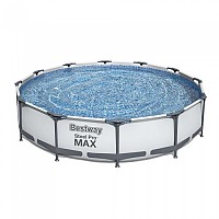[해외]BESTWAY 둥근 관형 수영장 56416 Steel 프로 Max Ø366x76cm 6140979759 White / Grey / Blue