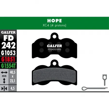 GALFER Standard Hope XC4 디스크 브레이크 패드 3137836492