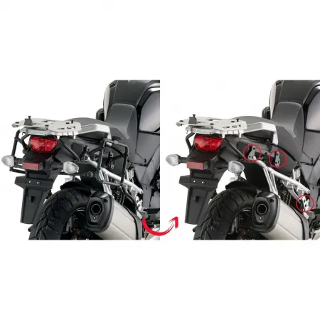 기비 모노키/레트로 Fit Rapid Release 스즈키 DL 1000 V-Strom 사이드 케이스 장착 4137999901