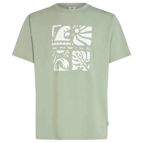 오닐 Melange Front Print 반팔 티셔츠 9142900241