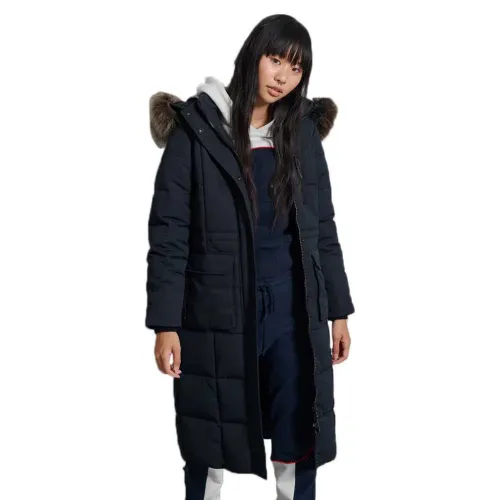 슈퍼드라이 Longline Faux Fur Everest 자켓 137559927