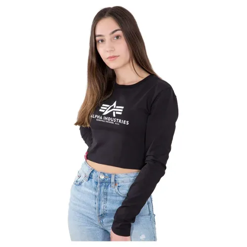 알파인더스트리 베이직 Crop 긴팔 상의 138019733